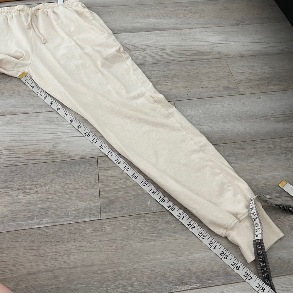 Harvest & Mill Sweatpants organic cotton tapered womens Cream small comfy lounge - Picture 4 of 6